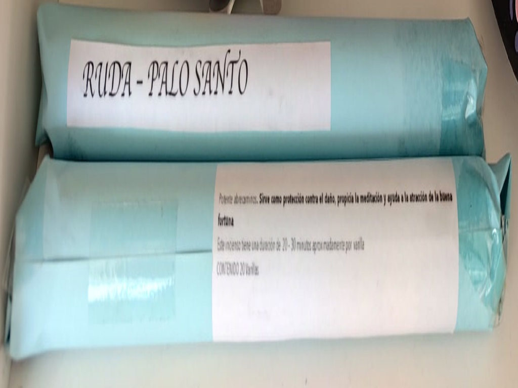 incienso de varilla ruda palo santo