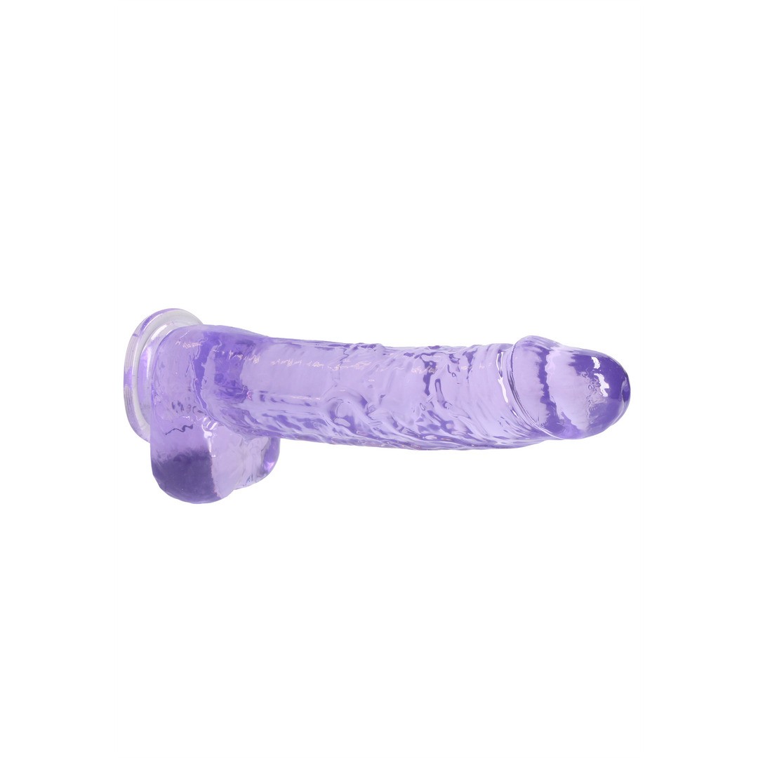 DILDO REALISTA CON TESTICULOS CRYSTAL CLEAR 9 /23 CM REALROCK - Imagen 4