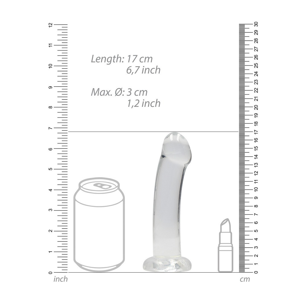 DILDO NON-REALISTIC CRYSTAL CLEAR 7 /17 CM TRANSPARENTE REALROCK - Imagen 5