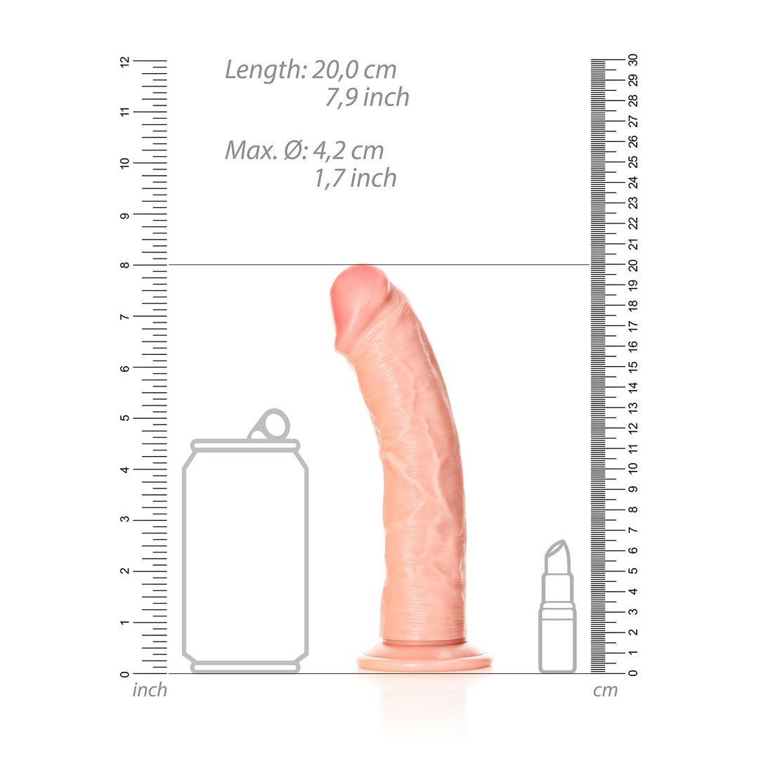 DILDO CURVED REALISTIC 7 /18 CM FLESH REALROCK - Imagen 6