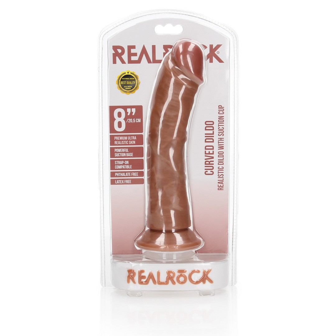 DILDO CURVED REALISTIC 8 /20.5 CM REALROCK