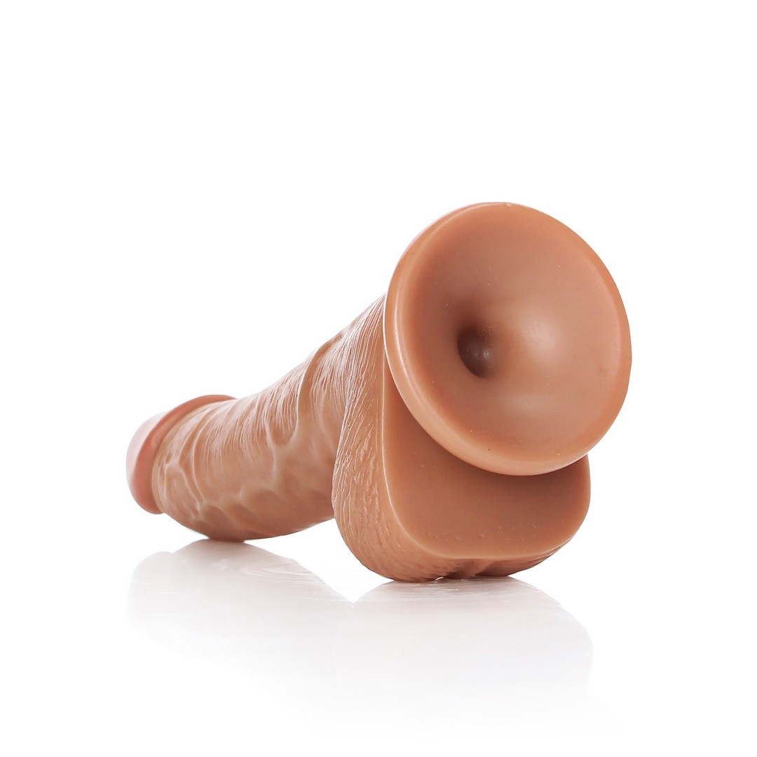 DILDO REALISTA CON TESTICULOS CURVED 6 /15.5 CM REALROCK - Imagen 5