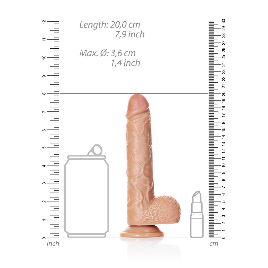 DILDO REALISTA CON TESTICULOS STRAIGHT 7 /18 CM REALROCK - Imagen 6