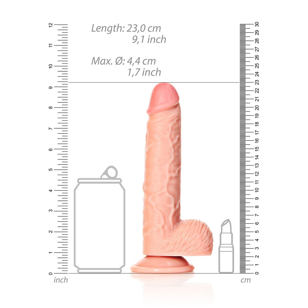 DILDO REALISTA CON TESTICULOS STRAIGHT 8 /20.5 CM FLESH REALROCK - Imagen 6