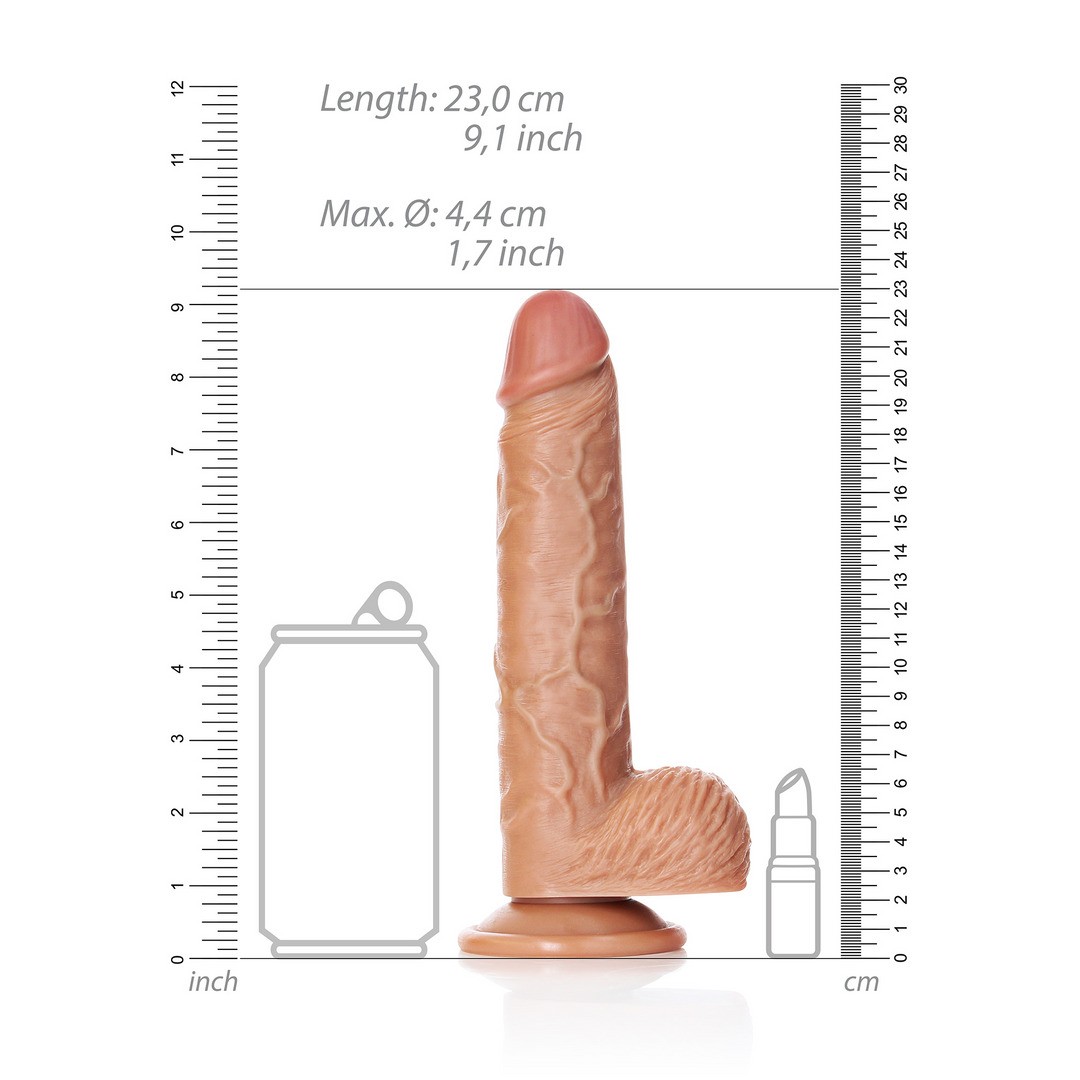 DILDO REALISTA CON TESTICULOS STRAIGHT 8 /20.5 CM REALROCK - Imagen 6