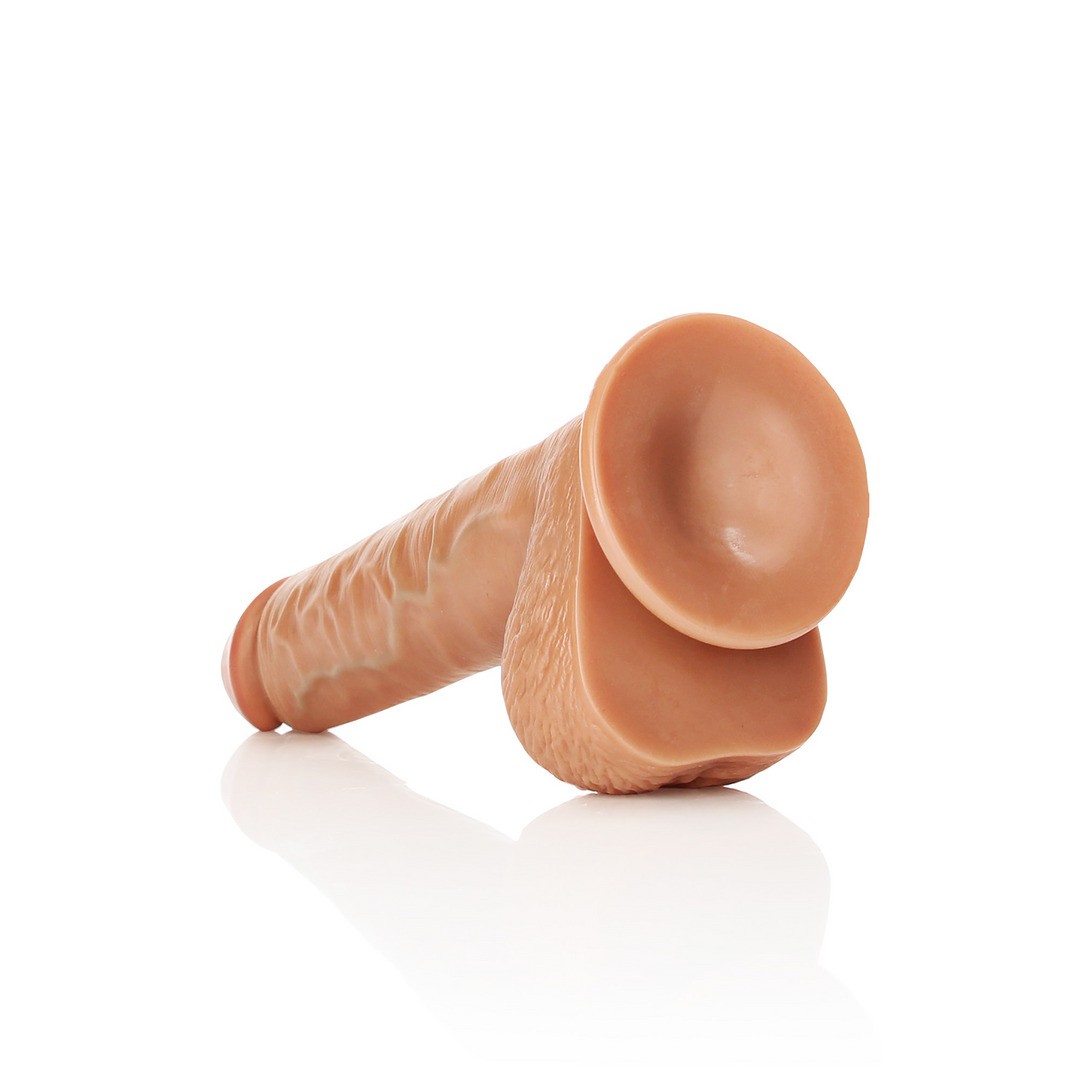 DILDO REALISTA CON TESTICULOS STRAIGHT 10 /25.5 CM REALROCK - Imagen 5