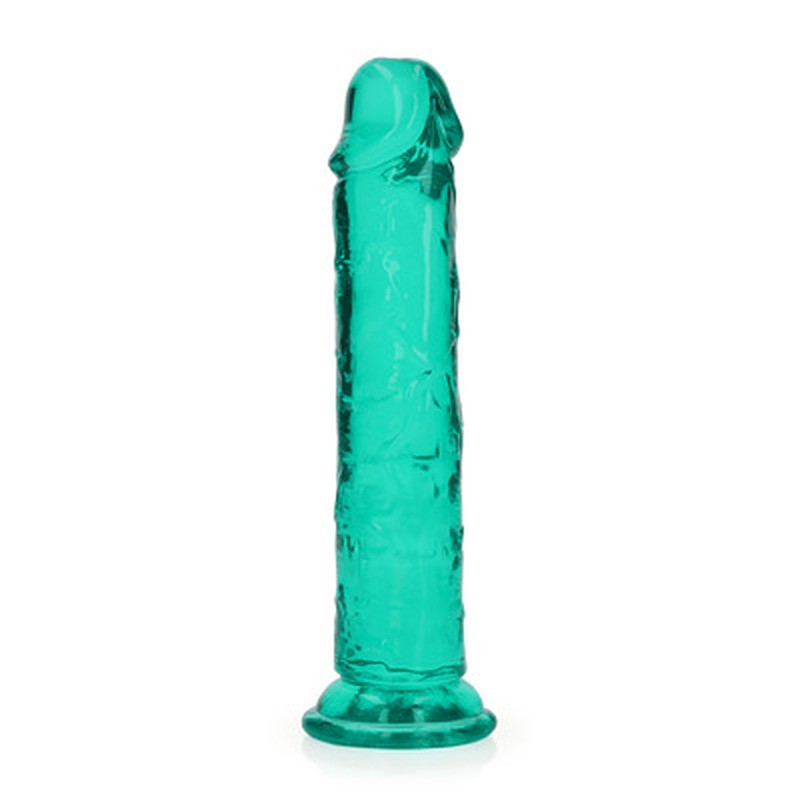 DILDO STRAIGHT REALISTIC CRYSTAL CLEAR 7 /18 CM VERDE REALROCK - Imagen 7