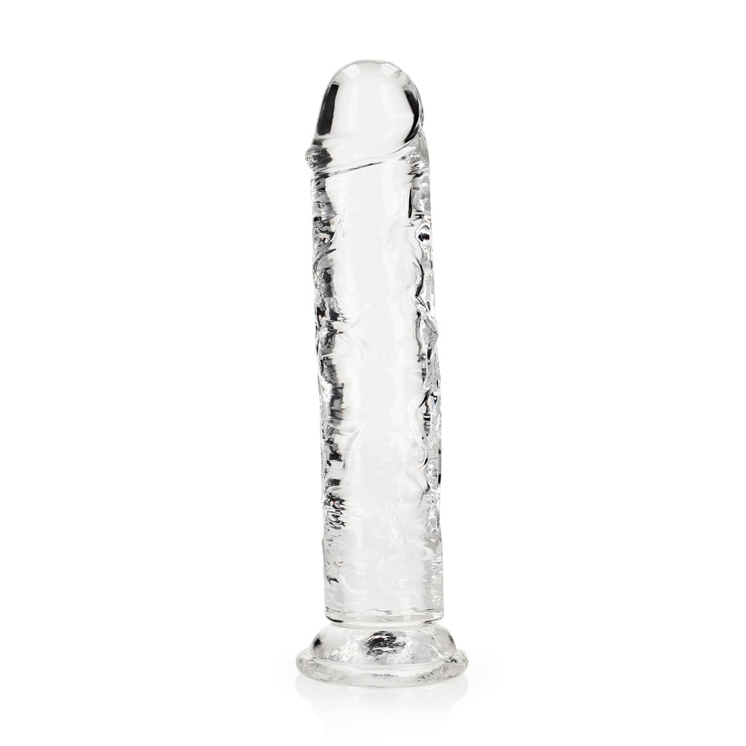 DILDO STRAIGHT REALISTIC CRYSTAL CLEAR 9 /23 CM TRANSPARENTE REALROCK - Imagen 4
