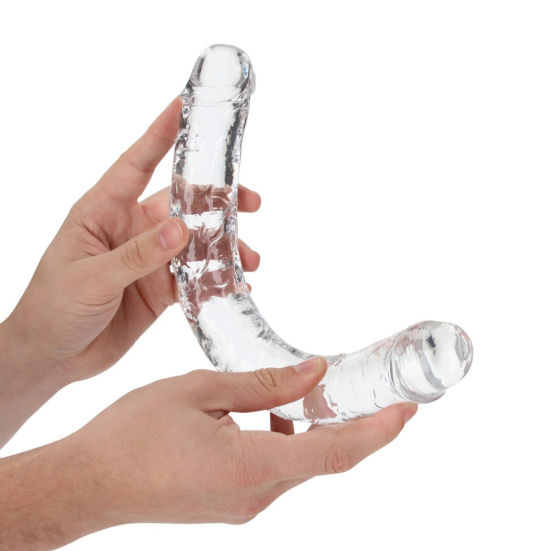 DILDO DOBLE CRYSTAL CLEAR 13 /34 CM TRANSPARENTE REALROCK - Imagen 5