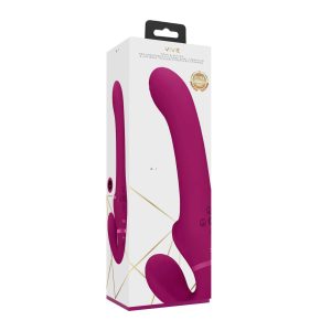 STRAP-ON SIN ARNÉS AI DUAL VIBRATING AIR WAVE TICKLER VIVE