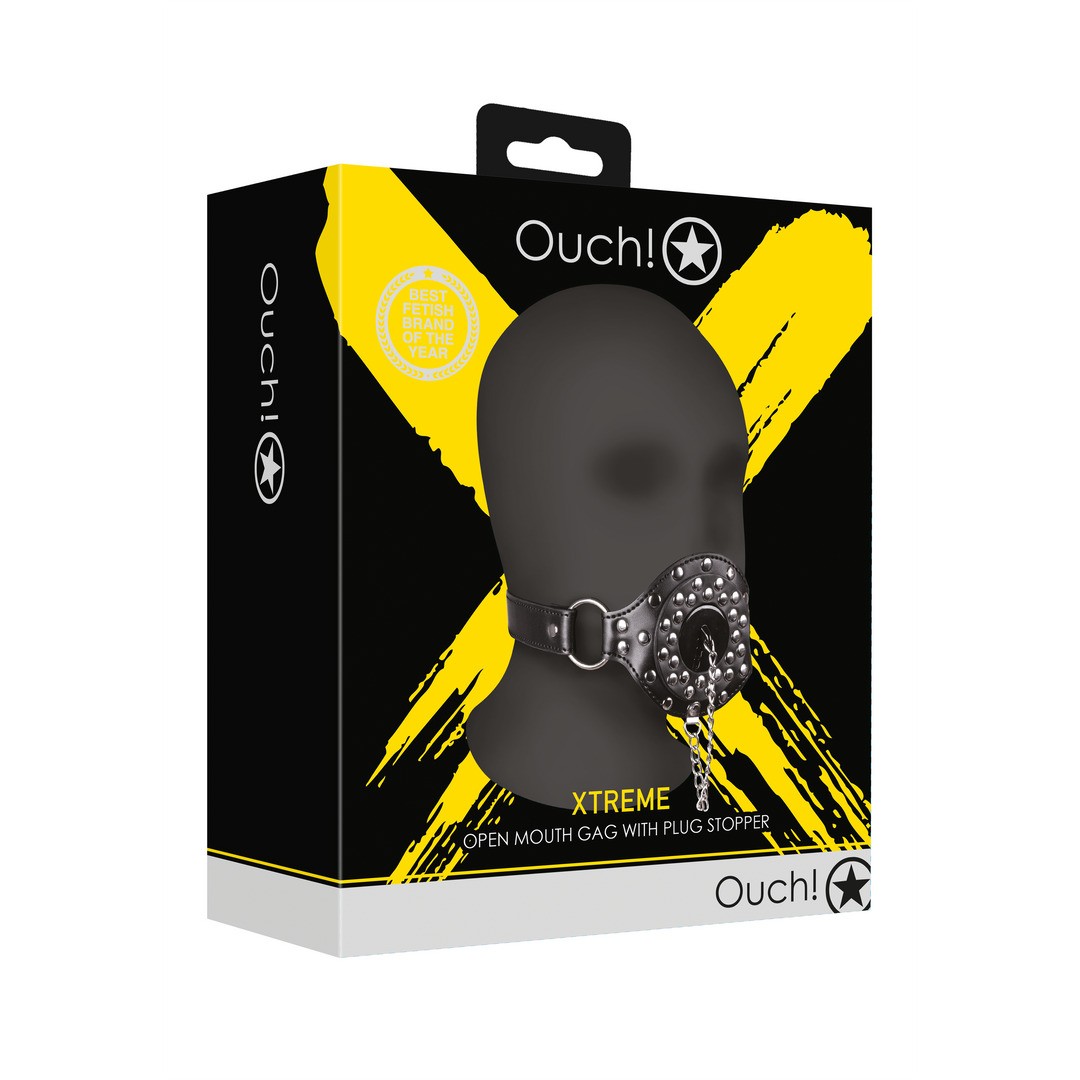 MORDAZA CON TAPA XTREME NEGRO OUCH!