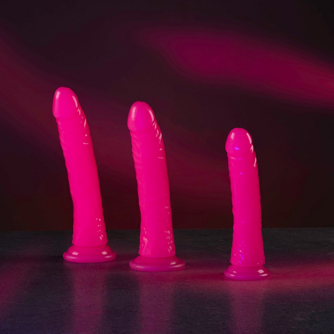 DILDO SLIM REALISTIC GLOW IN THE DARK 8 /20 CM ROSA REALROCK - Imagen 5