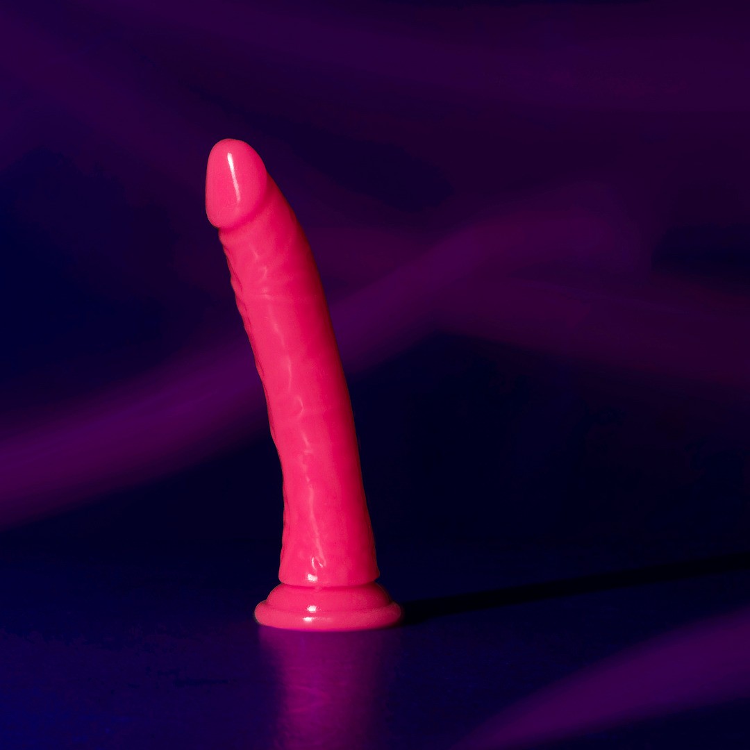DILDO SLIM REALISTIC GLOW IN THE DARK 8 /20 CM ROSA REALROCK - Imagen 6