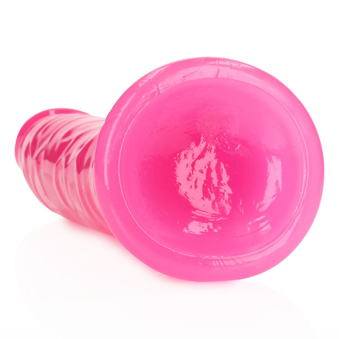 DILDO SLIM REALISTIC GLOW IN THE DARK 9 /22.5 CM ROSA REALROCK - Imagen 5