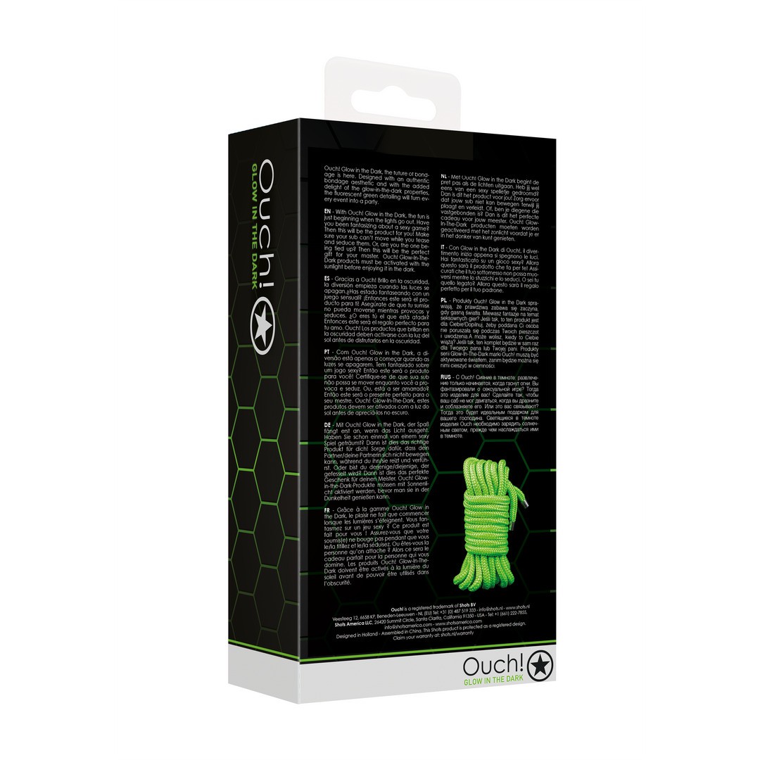 CUERDA FLUORESCENTE GLOW IN THE DARK 16.4 FT /5 M OUCH! - Imagen 3