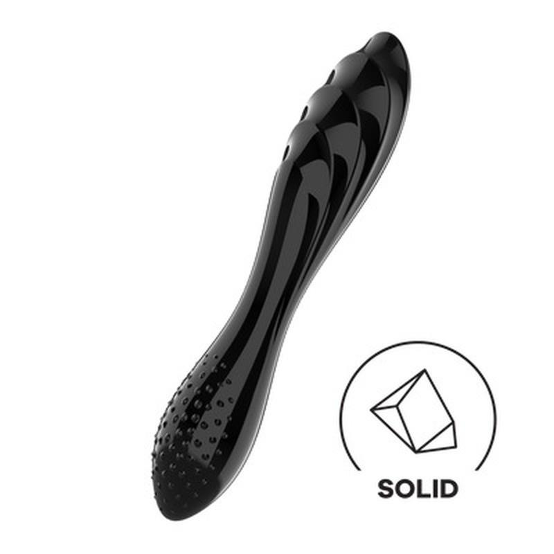 DILDO DE CRISTAL DAZZLING CRYSTAL 1 NEGRO SATISFYER - Imagen 6