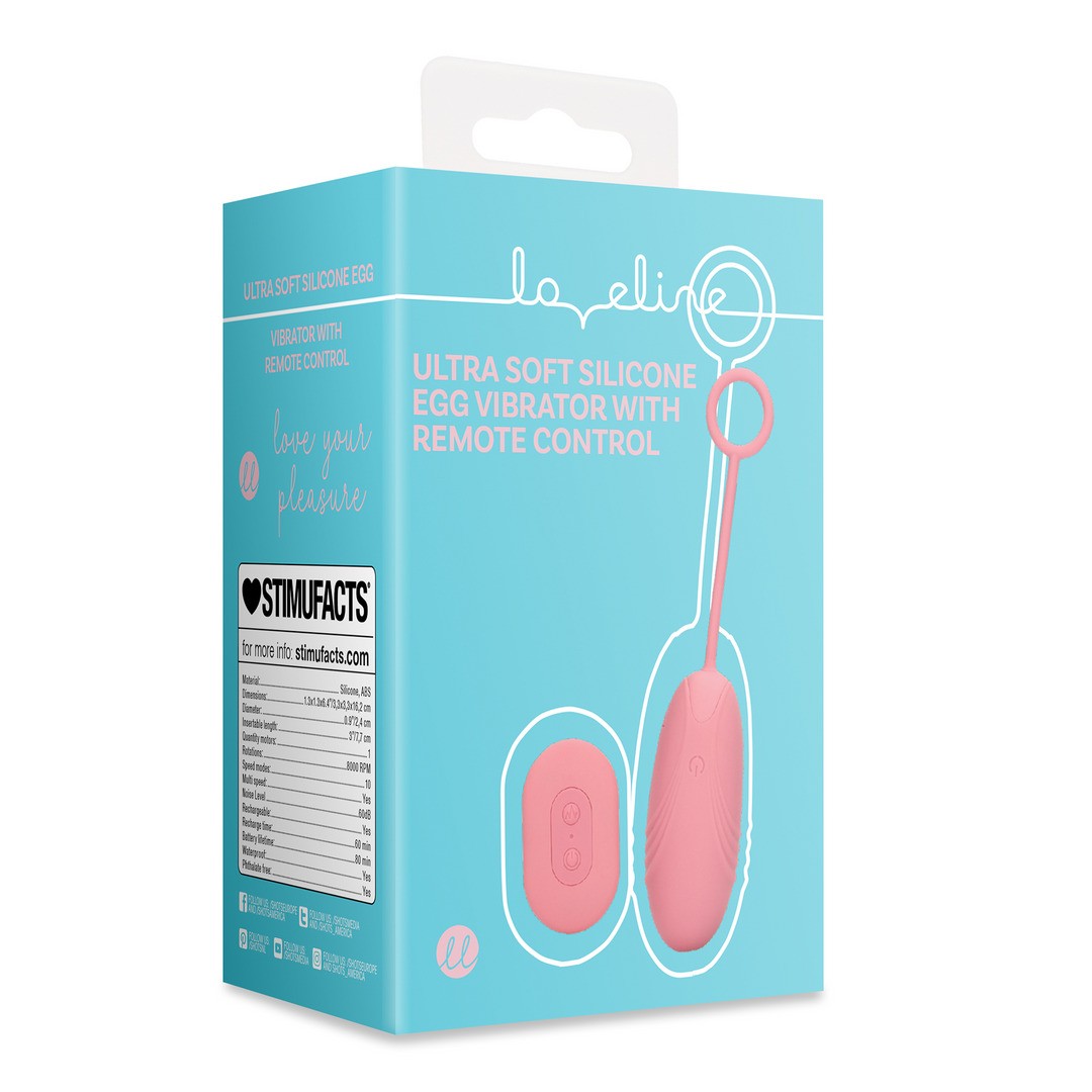 HUEVO VIBRADOR CON MANDO A DISTANCIA ULTRA SOFT SILICONE PINK ARABESQUE LOVELINE