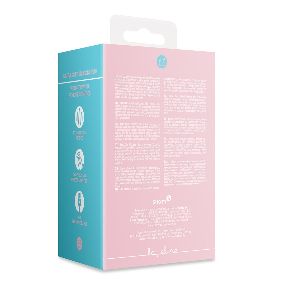 HUEVO VIBRADOR CON MANDO A DISTANCIA ULTRA SOFT SILICONE PINK ARABESQUE LOVELINE - Imagen 3