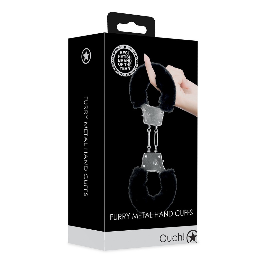 ESPOSAS DE FELPA FURRY METAL NEGRO OUCH!