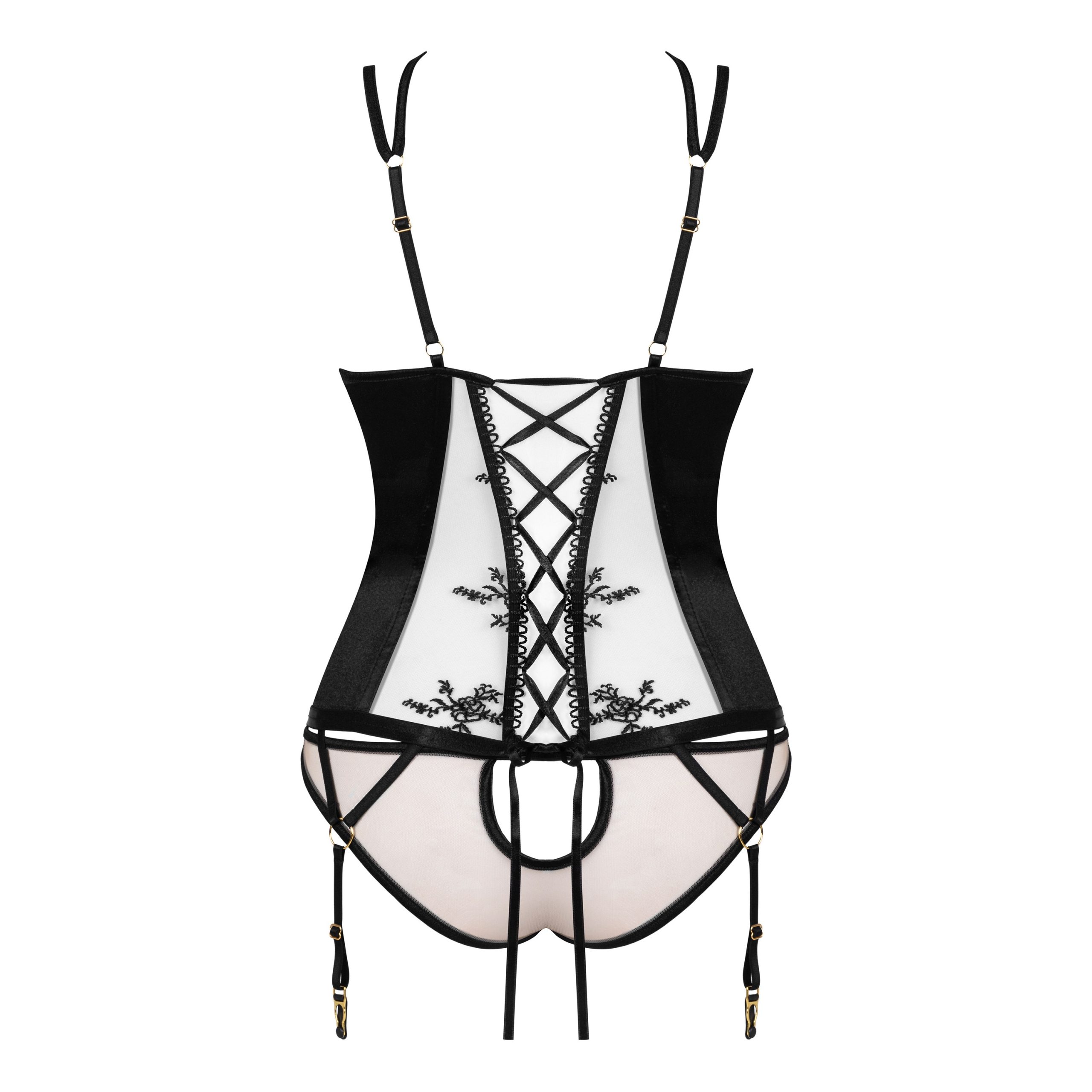 CORSÉ Y TANGA GIANNA NEGRO BEAUTY NIGHT FASHION - Imagen 7