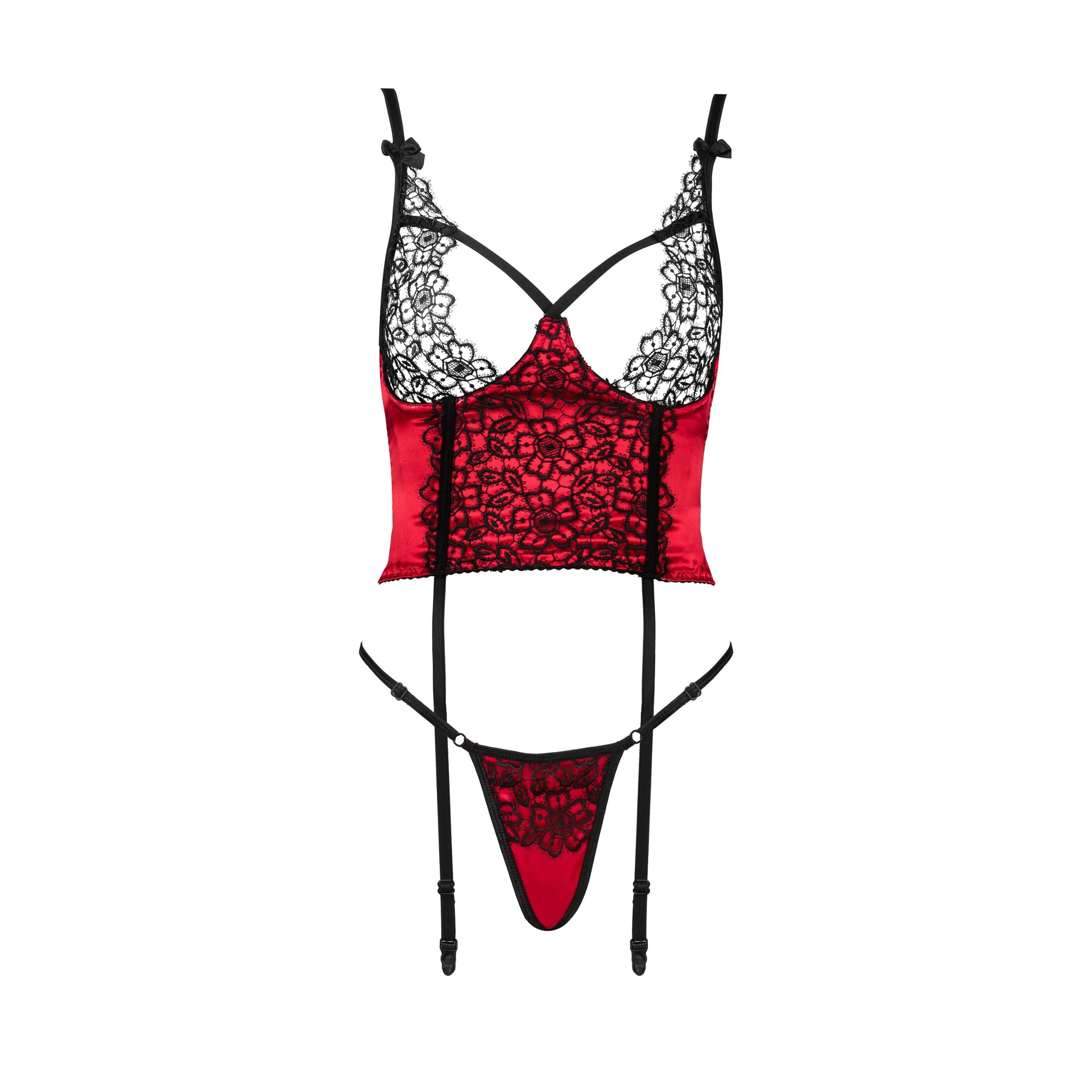 CORSÉ Y TANGA OLENA ROJO BEAUTY NIGHT FASHION - Imagen 8