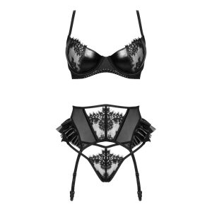 CONJUNTO DE 3 PIEZAS RAFAELLA NEGRO BEAUTY NIGHT FASHION