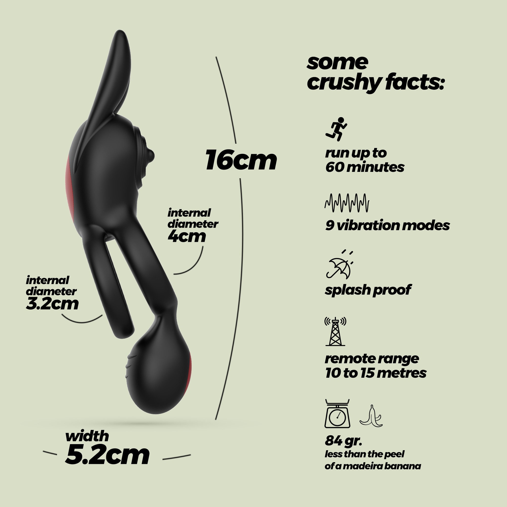 DOBLE ANILLO VIBRADOR CON MANDO A DISTANCIA DINGO CRUSHIOUS - Imagen 7