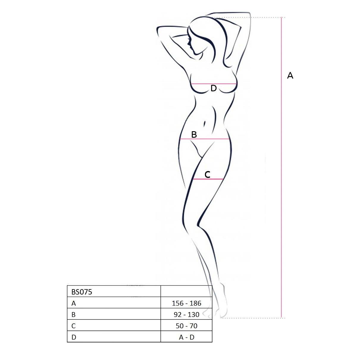 CATSUIT BS075 NEGRO EROTIC LINE PASSION - Imagen 4