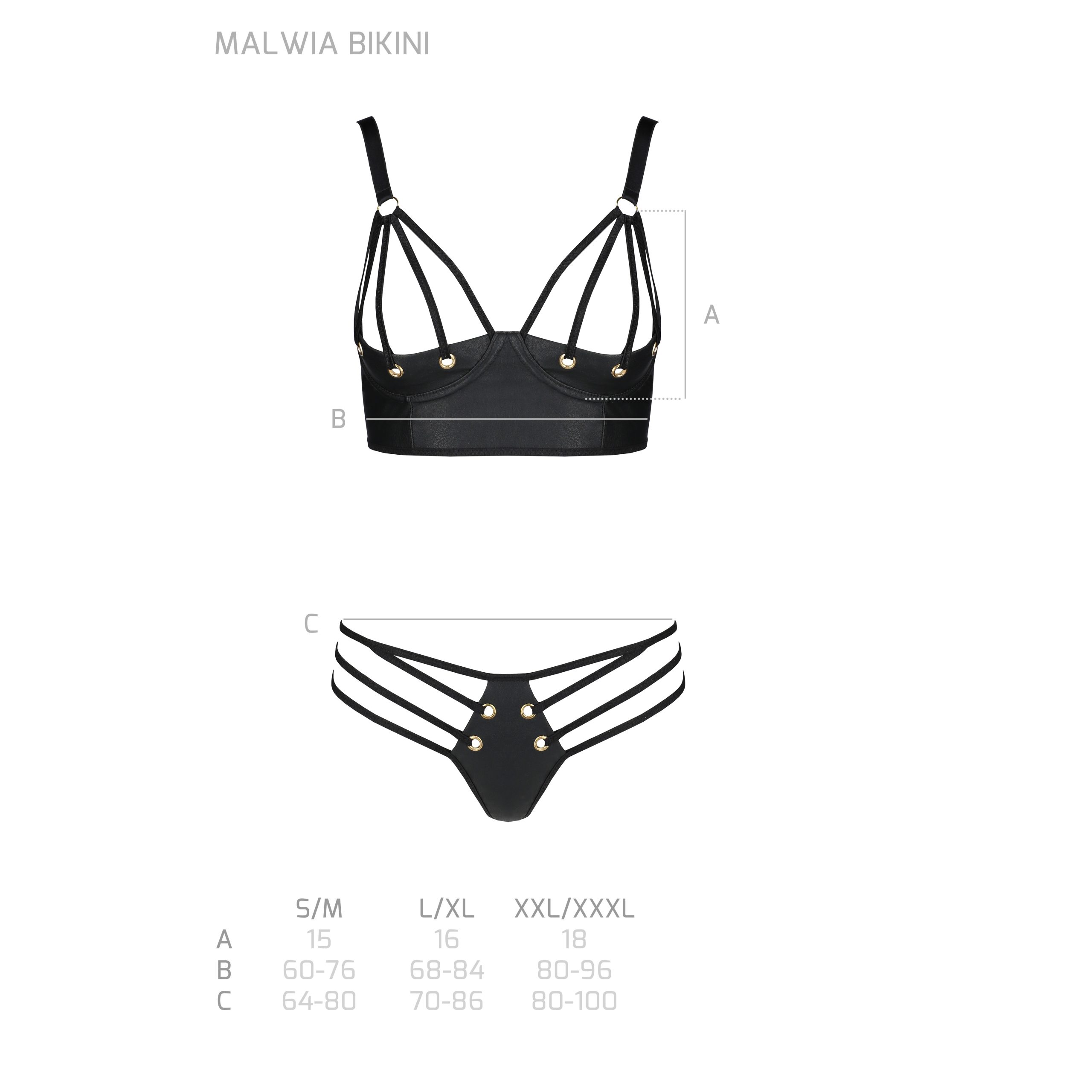 CONJUNTO DE 2 PIEZAS MALWIA BIKINI NEGRO PASSION - Imagen 4