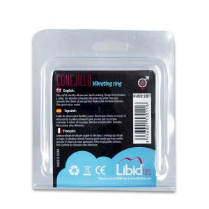 ANILLO VIBRADOR CONEJILLO TRANSPARENTE LIBID TOYS