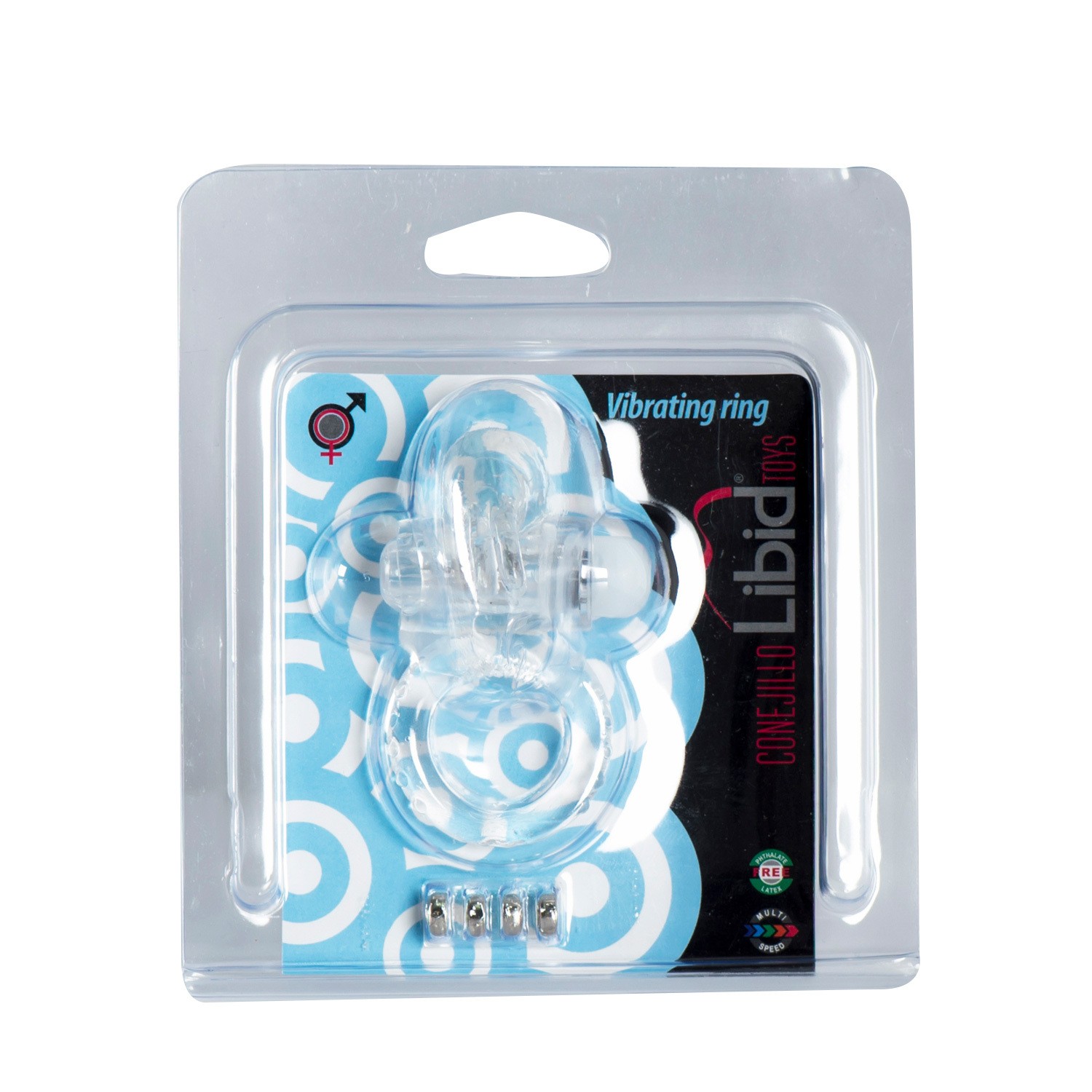 ANILLO VIBRADOR CONEJILLO TRANSPARENTE LIBID TOYS - Imagen 4