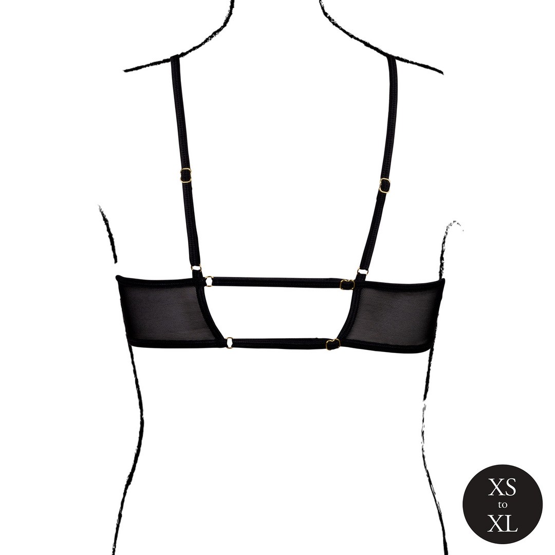 SUJETADOR KEYHOLE MESH NEGRO LE DÉSIR - Imagen 5