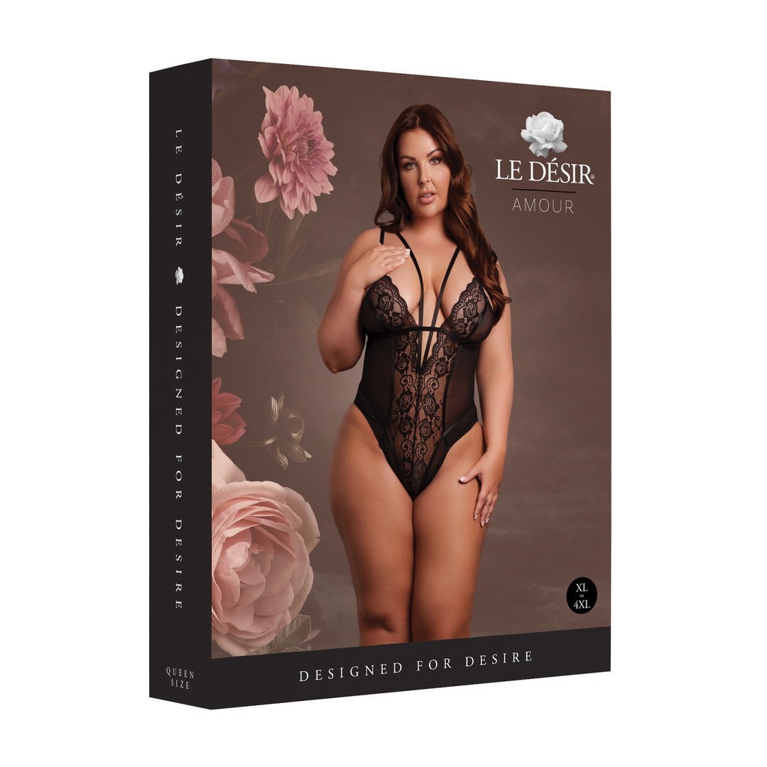 BODY WIRELESS LACE NEGRO TALLA QUEEN LE DÉSIR - Imagen 7