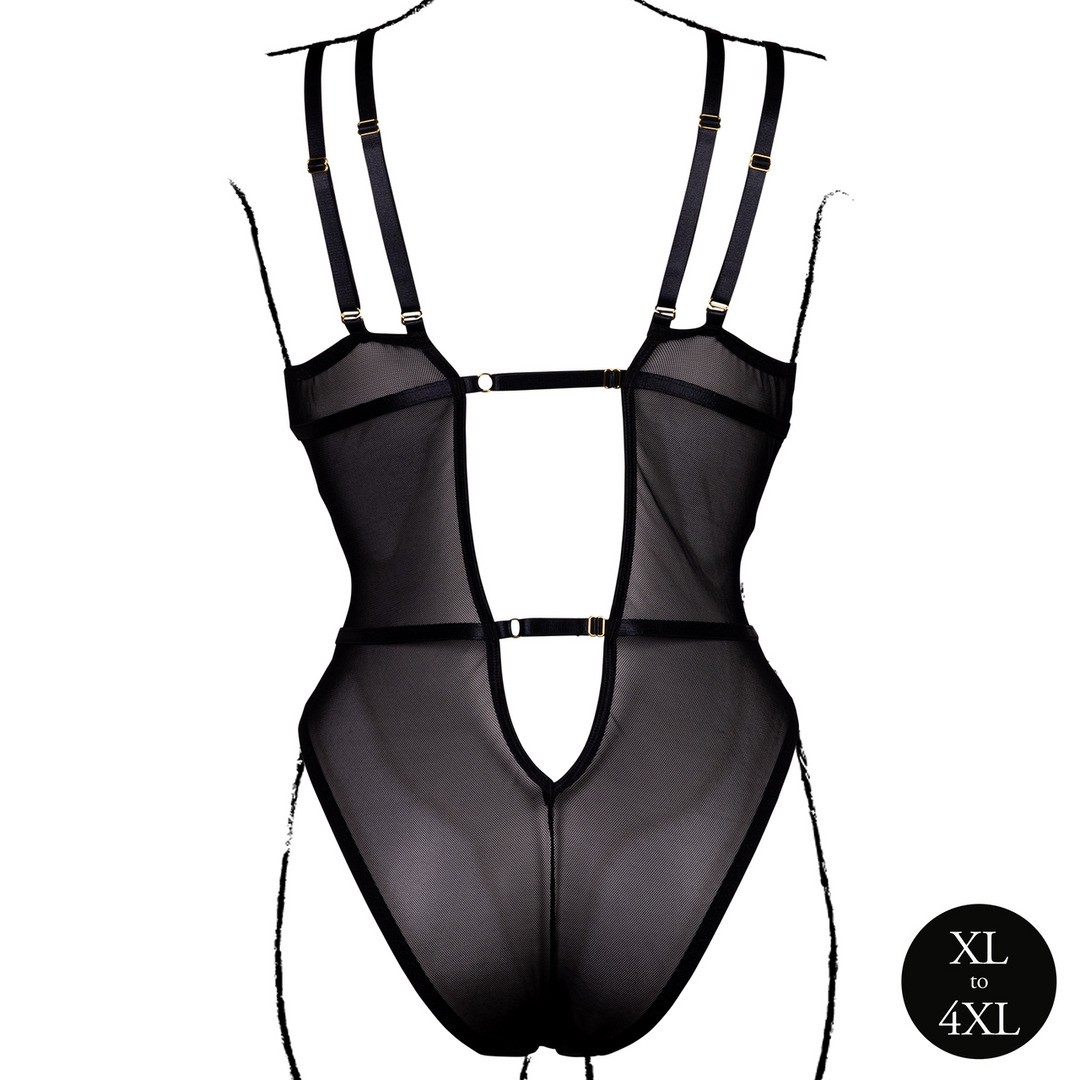 BODY WIRELESS LACE NEGRO TALLA QUEEN LE DÉSIR - Imagen 5