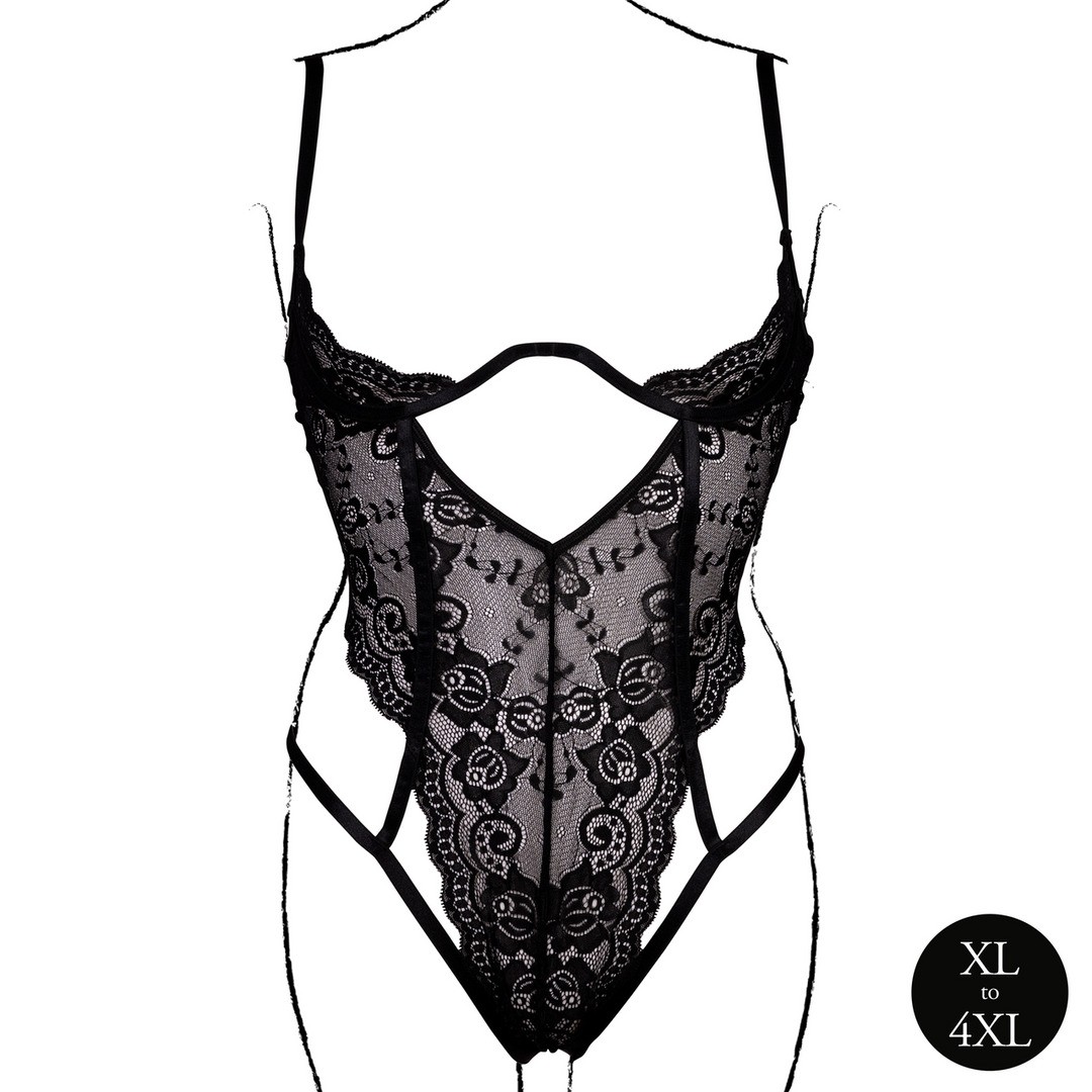 BODY LACE UNDERWIRED NEGRO TALLA QUEEN LE DÉSIR - Imagen 4