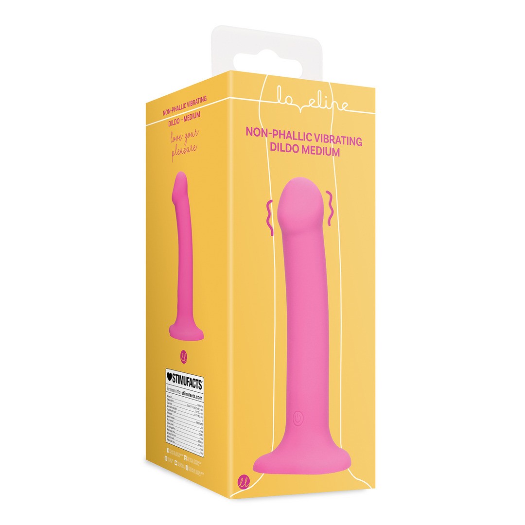 VIBRADOR NON-PHALLIC VIBRATING DILDO MEDIO POWERFUL PINK LOVELINE - Imagen 7