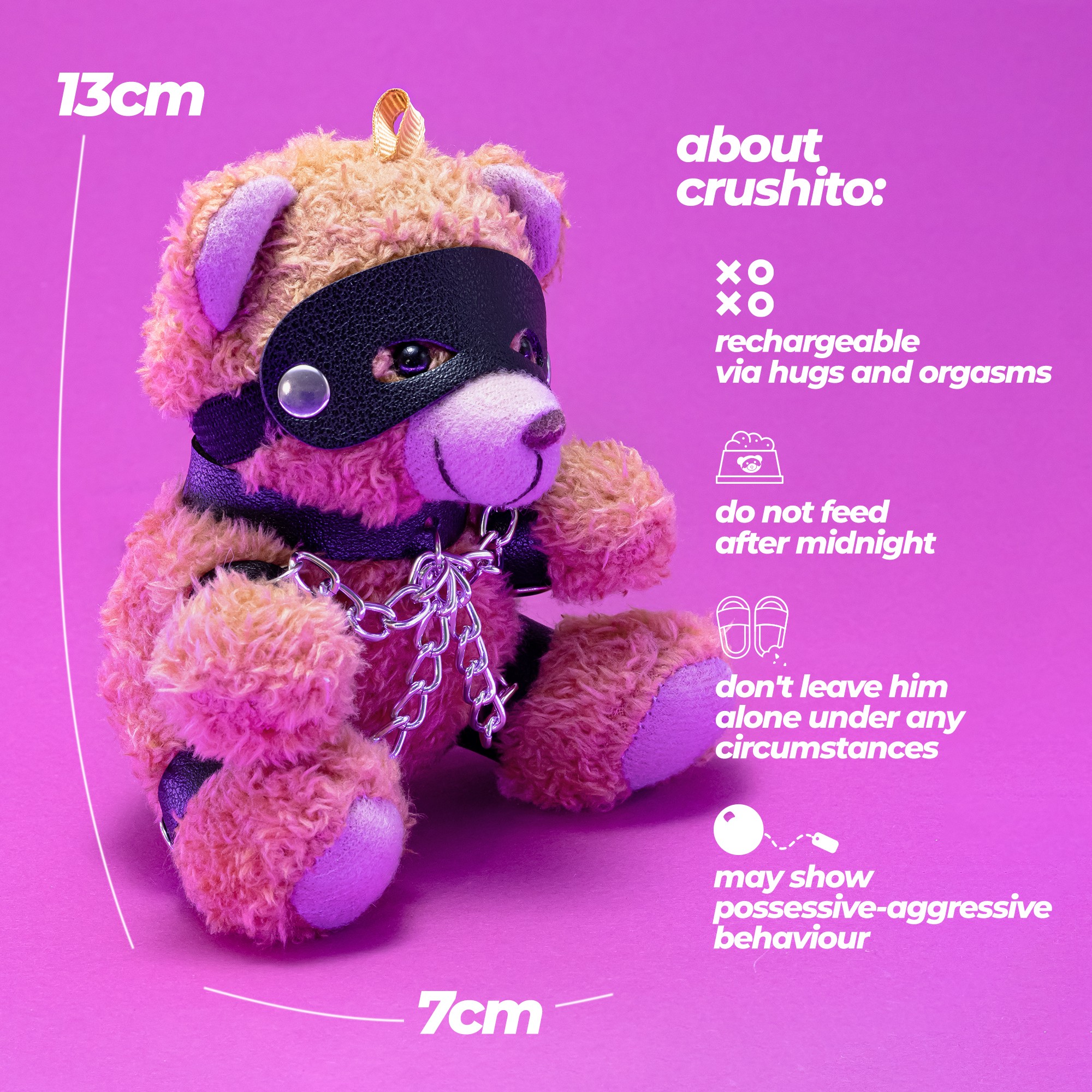 LLAVERO DE OSO CRUSHITO CON CADENAS CRUSHIOUS - Imagen 6