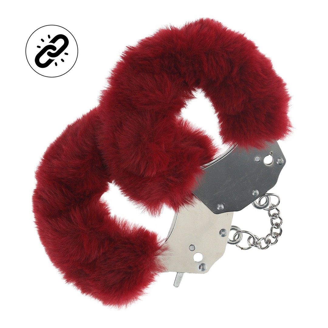 ESPOSAS DE FELPA HEAVY-DUTY FLUFFY BURDEOS OUCH!