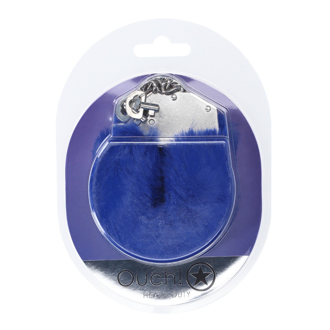 ESPOSAS DE FELPA HEAVY-DUTY FLUFFY NAVY OUCH! - Imagen 3