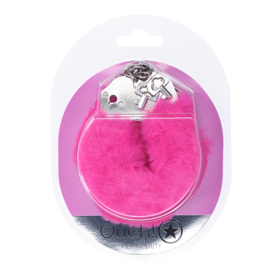 ESPOSAS DE FELPA HEAVY-DUTY FLUFFY ROSA OUCH! - Imagen 3