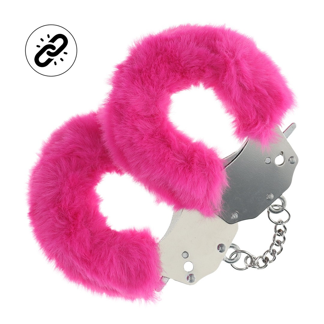 ESPOSAS DE FELPA HEAVY-DUTY FLUFFY ROSA OUCH!