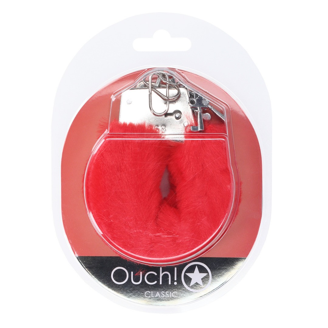 ESPOSAS DE FELPA CLASSIC FLUFFY ROJO OUCH! - Imagen 4