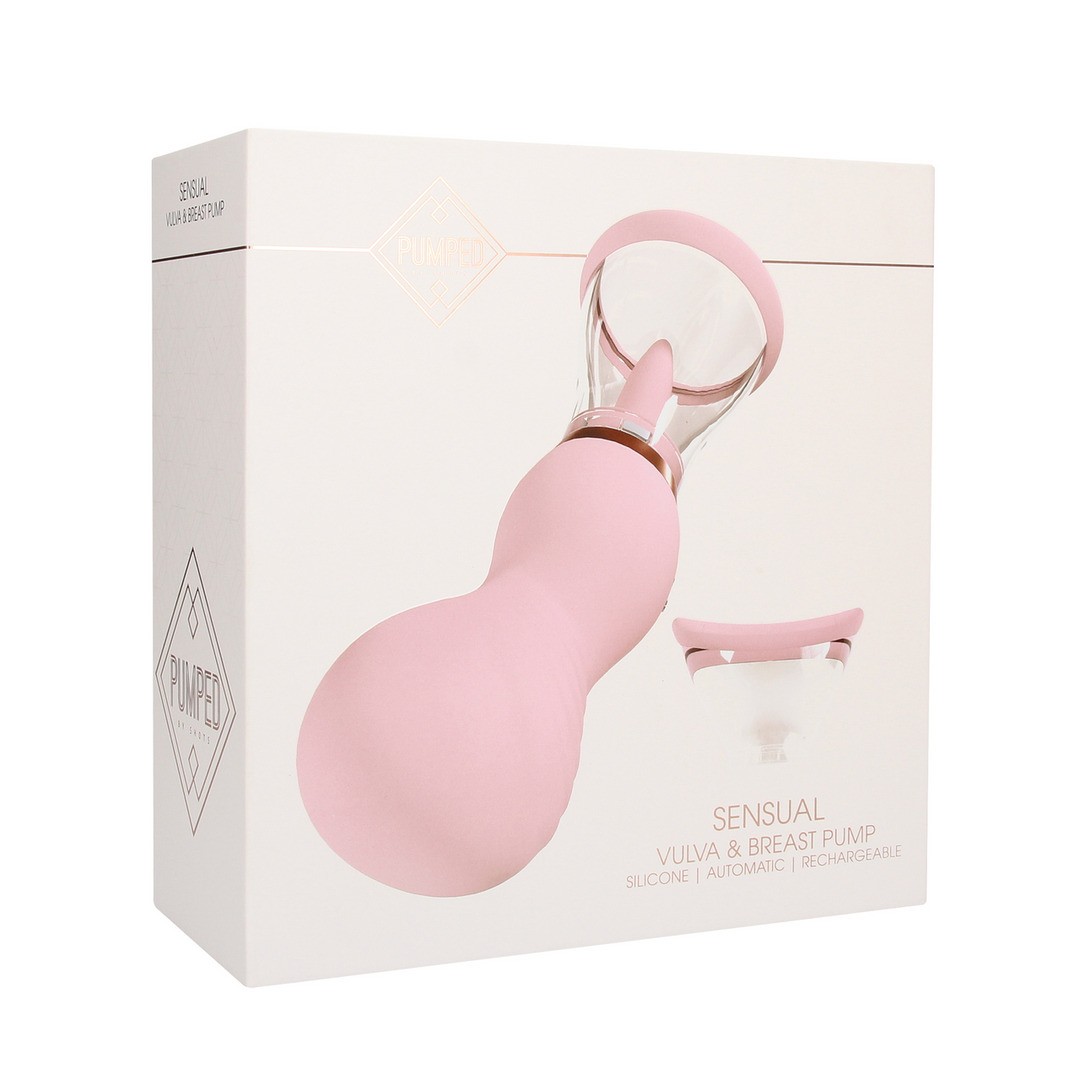 BOMBA RECARGABLE PARA LA VULVA Y EL PECHO SENSUAL ROSA PUMPED