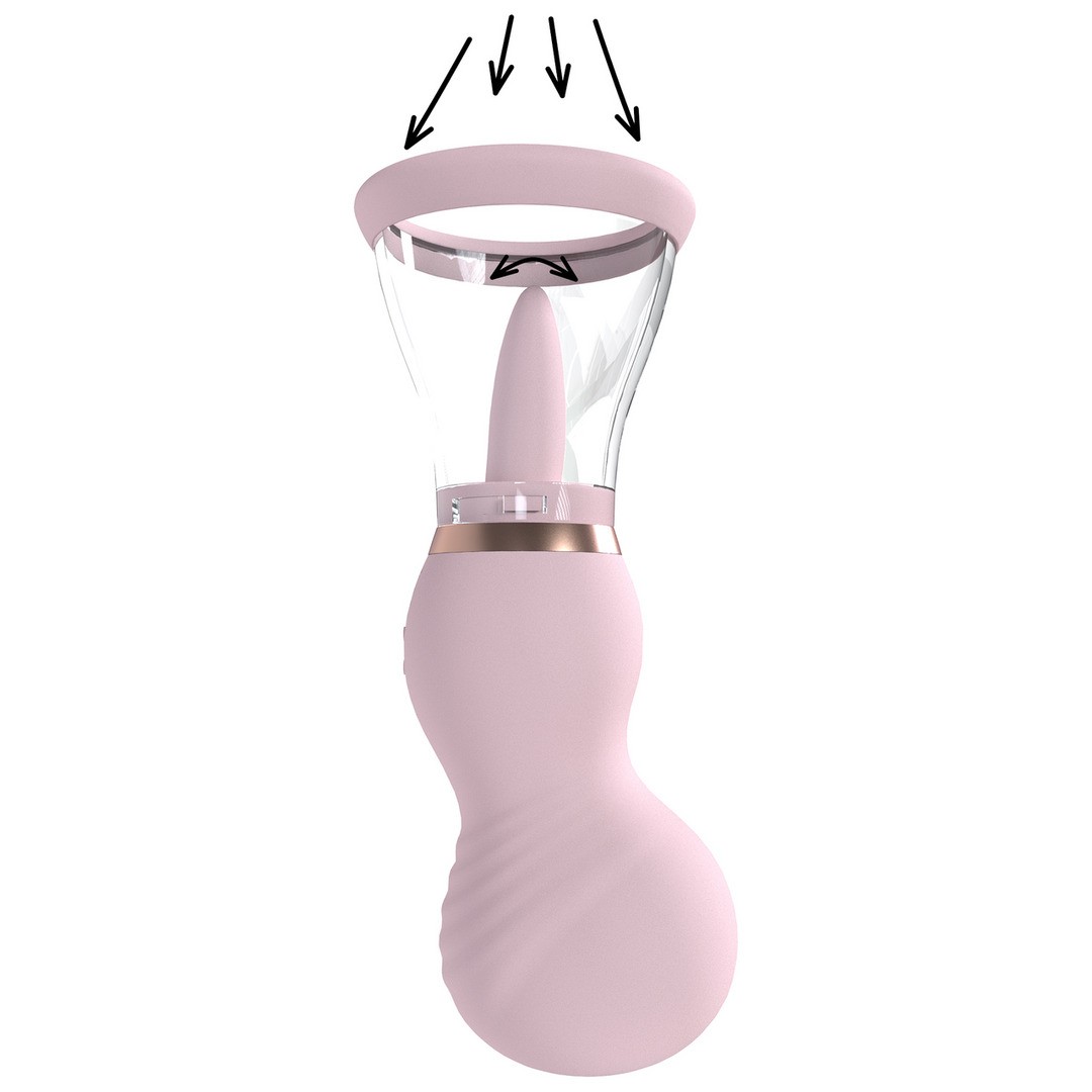 BOMBA RECARGABLE PARA LA VULVA Y EL PECHO SENSUAL ROSA PUMPED - Imagen 6