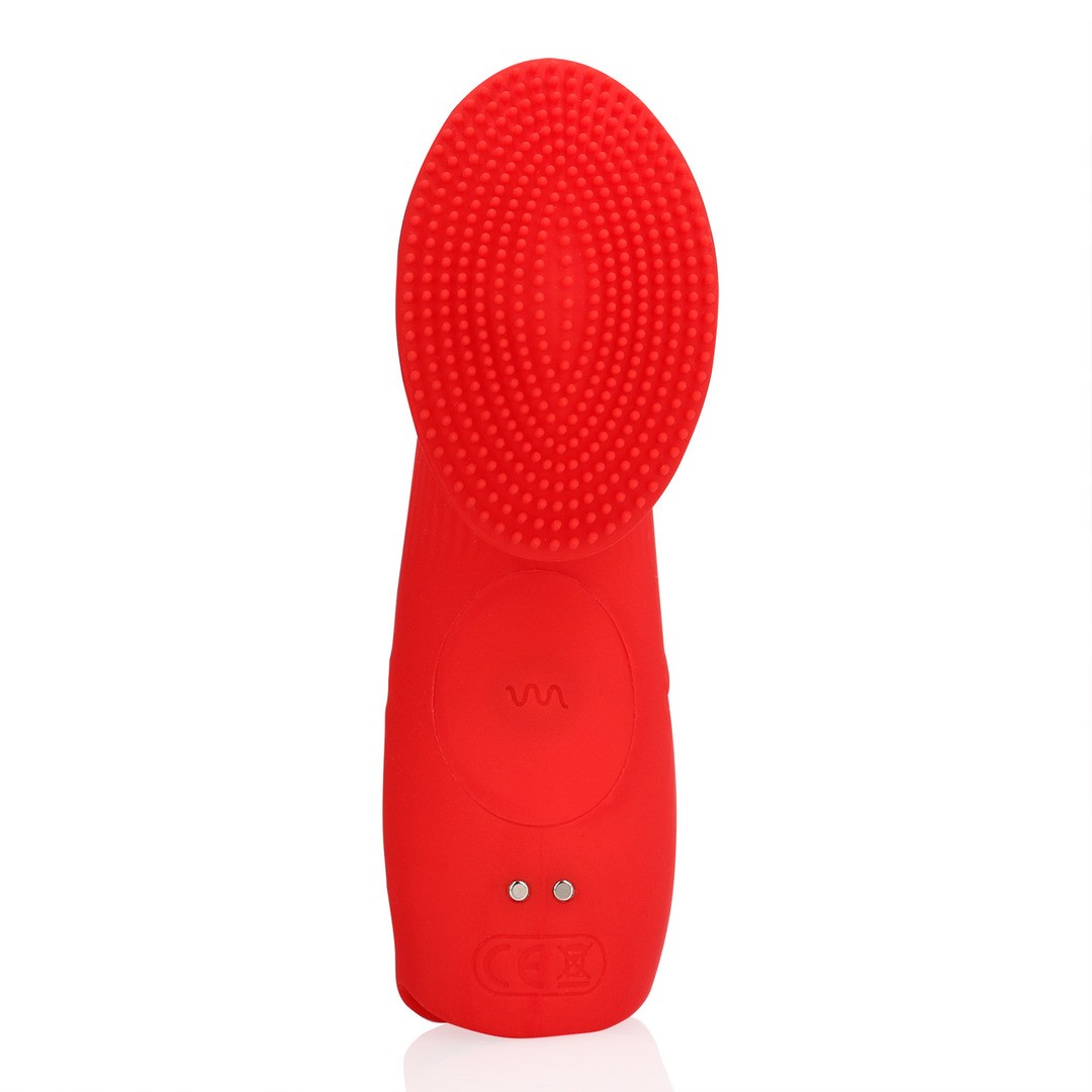 VIBRADOR DE DEDO CON TEXTURA SUNRISE RED LOVELINE - Imagen 3
