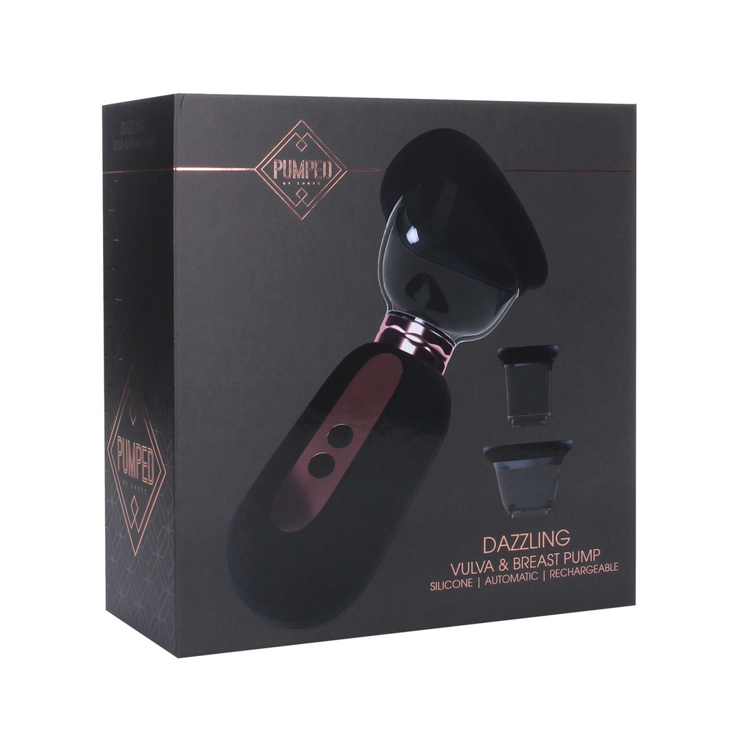 BOMBA PARA VULVA Y SENOS DAZZLING NEGRA PUMPED - Imagen 5
