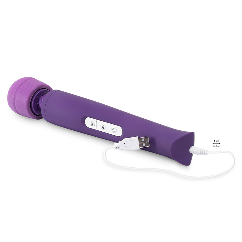 MASAGEADOR CON CARGADOR USB CANDY PIE MAGIC WAND MORADO - Imagen 3