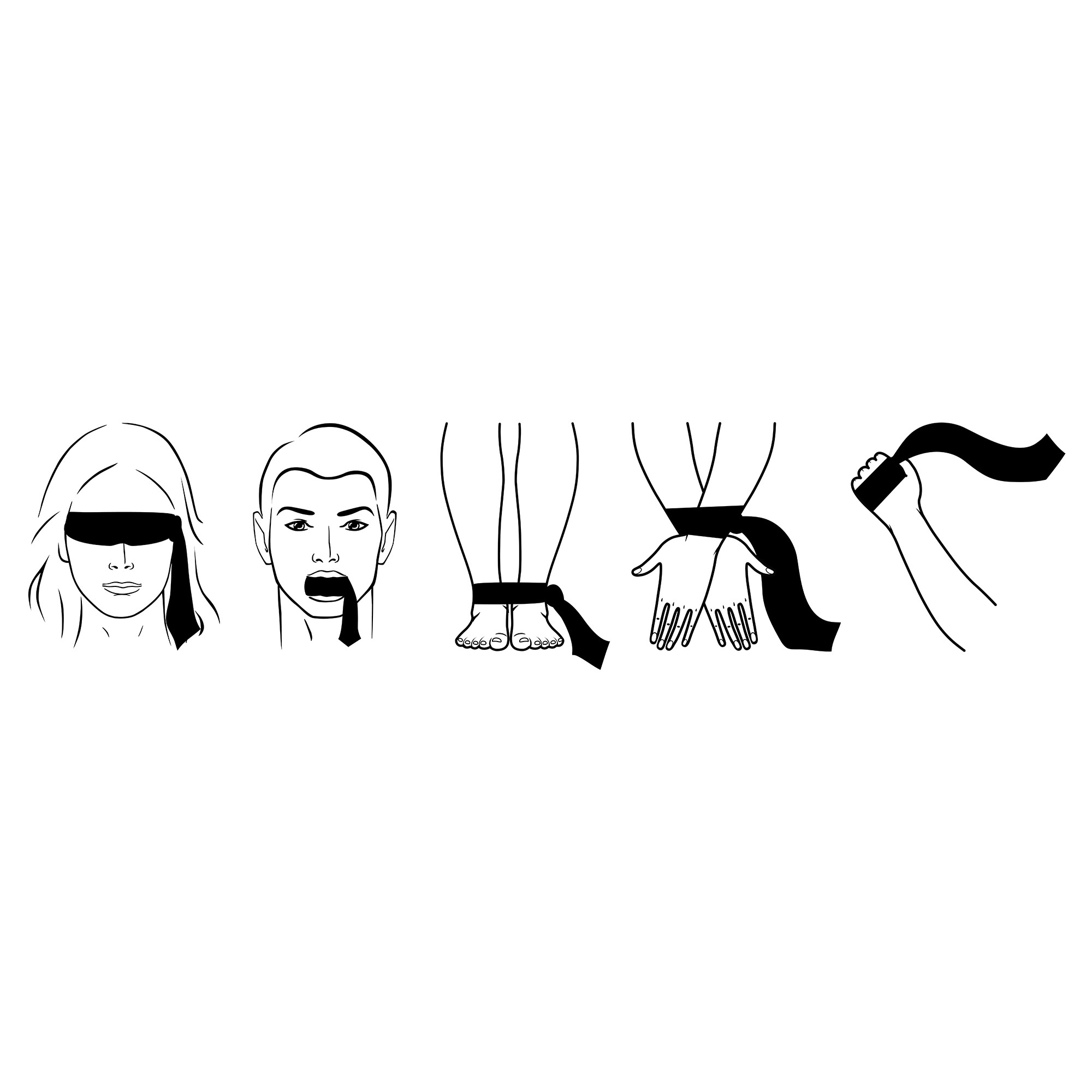 CORBATA BONDAGE TIE ME UP NEGRA - Imagen 3