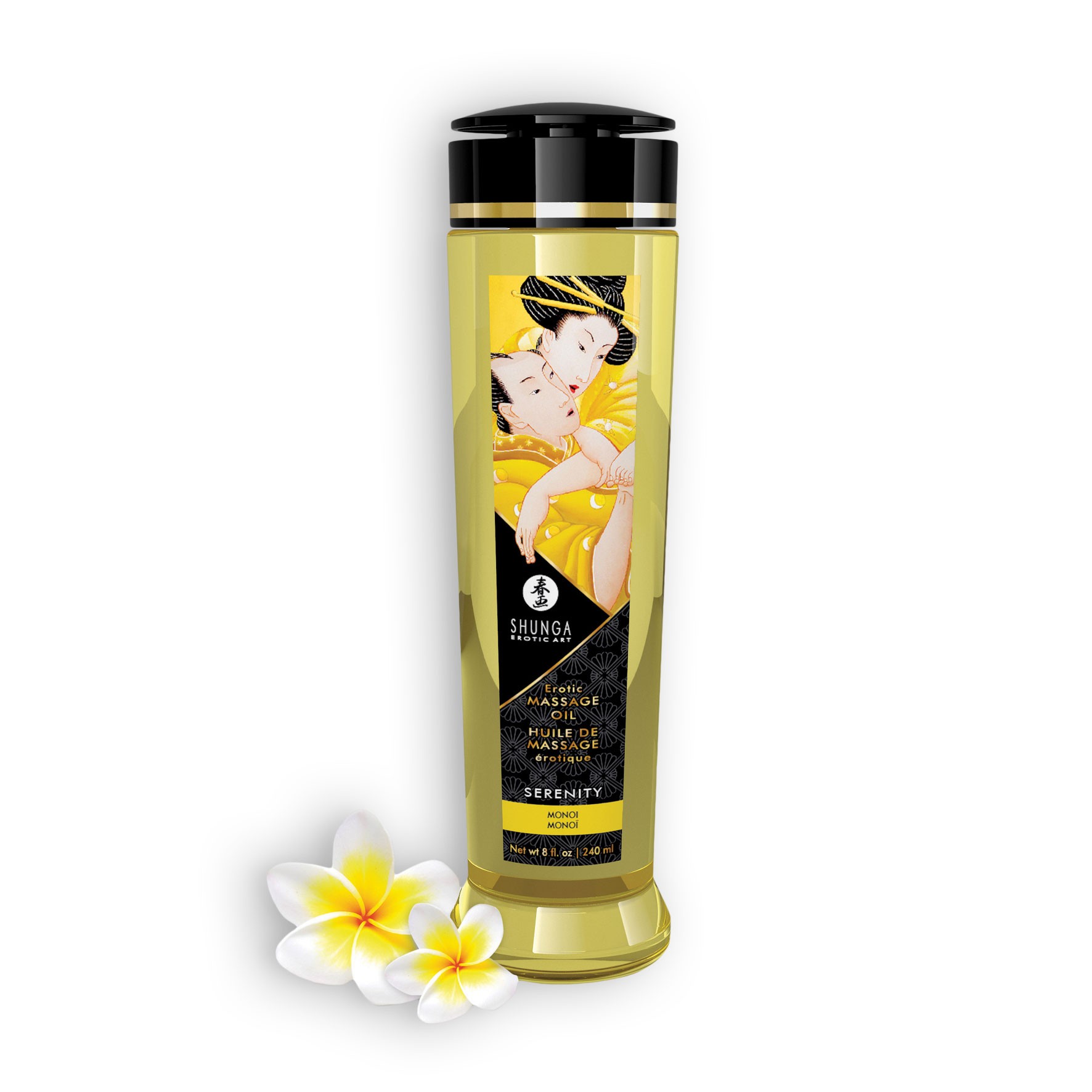 ACEITE DE MASAJE SHUNGA SERENITY MONOÏ 240ML - Imagen 3