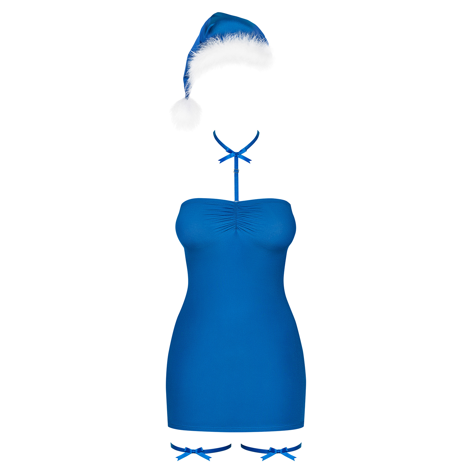 VESTIDO KISSMAS RED OBSESSIVE AZUL - Imagen 3